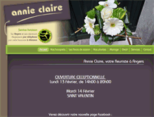 Tablet Screenshot of annieclaire-fleuriste-angers.com